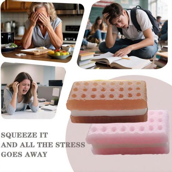 Long Biscuit Stress Relief Toy Simulation Strawberry Chocolate Sandwich Biscuit Squeeze Toy Decompression Food Sensory Toy Workers Relaxation Gift