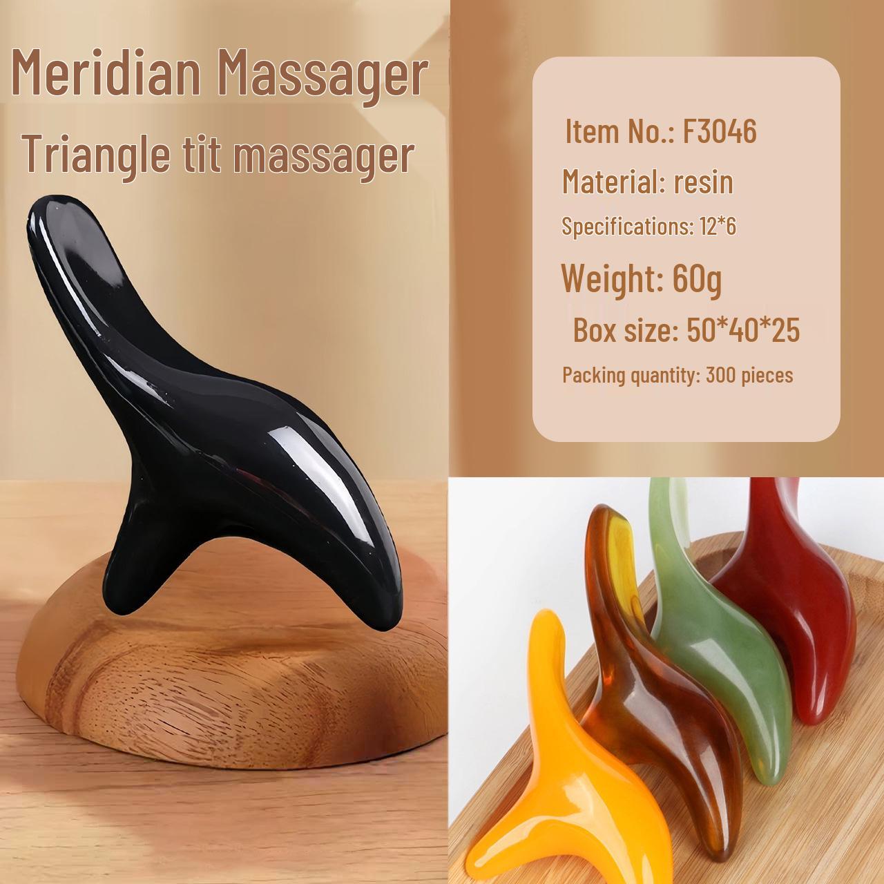 

Triangle Sparrow Horn Massager: Gua Sha Brush for Foot and Hand Acupoint Relaxation