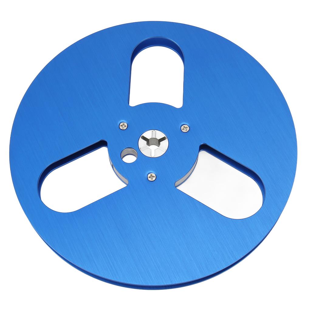 14 7 Inch Empty Reel 3 Hole Aluminum Alloy Opening Machine Part Takeup Reel for TEAC Blue