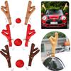 Festive Christmas Car Decorative Antlers In Various Colours Of 3)