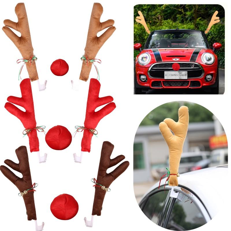 Festive Christmas Car Decorative Antlers In Various Colours Of 3)