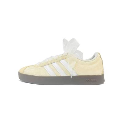 Neo VL Court 2.0 Lifestyle Creme Whisper Leicht Low-Top Skateboard-Schuhe Unisex Gelb Weiß HQ1802(Team1230-)