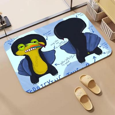 Anime F-fuggler Podložka na podlahu Diatomitová podložka do koupelny, Rychleschnoucí Absorpční Protiskluzová Rohožka