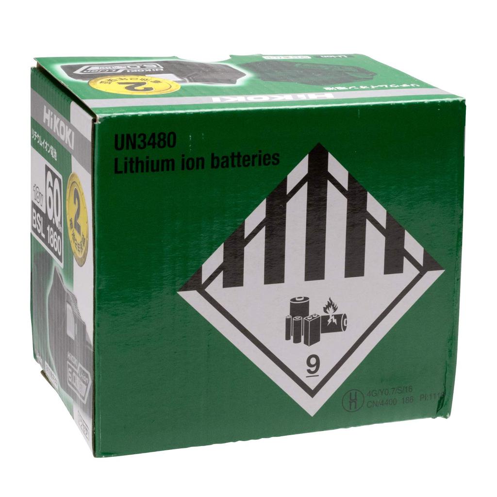 HiKOKI Hitachi 18V (formerly Koki) Lithium-ion Battery, 6.0Ah, BSL1860, 0033-8889