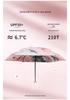 Compact Chinese-Style Oil Painting Umbrella: Portable, Manual Open, UV Protection for Sun & Rain