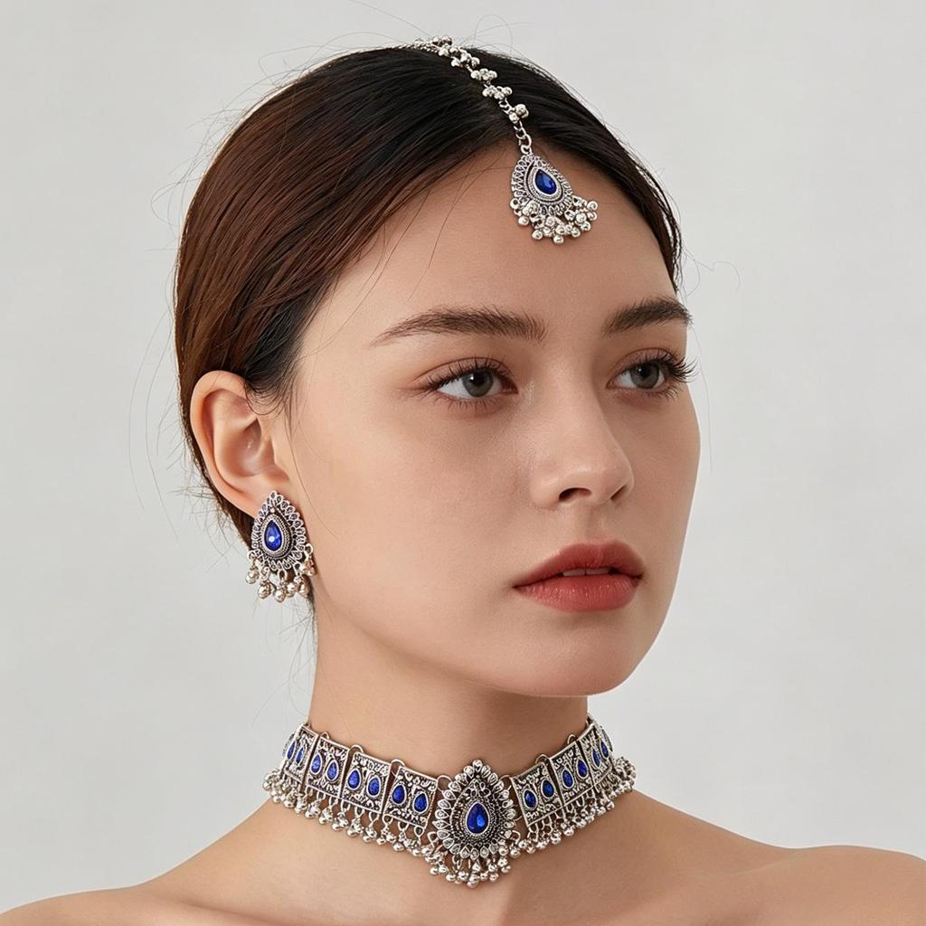European Exotic Classical Dignified Earrings: Filigree Water Drop Jewelry Set