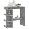 Bar Table with Shelf Concrete Grey 100 x 50 x 101.5 cm Particleboard
