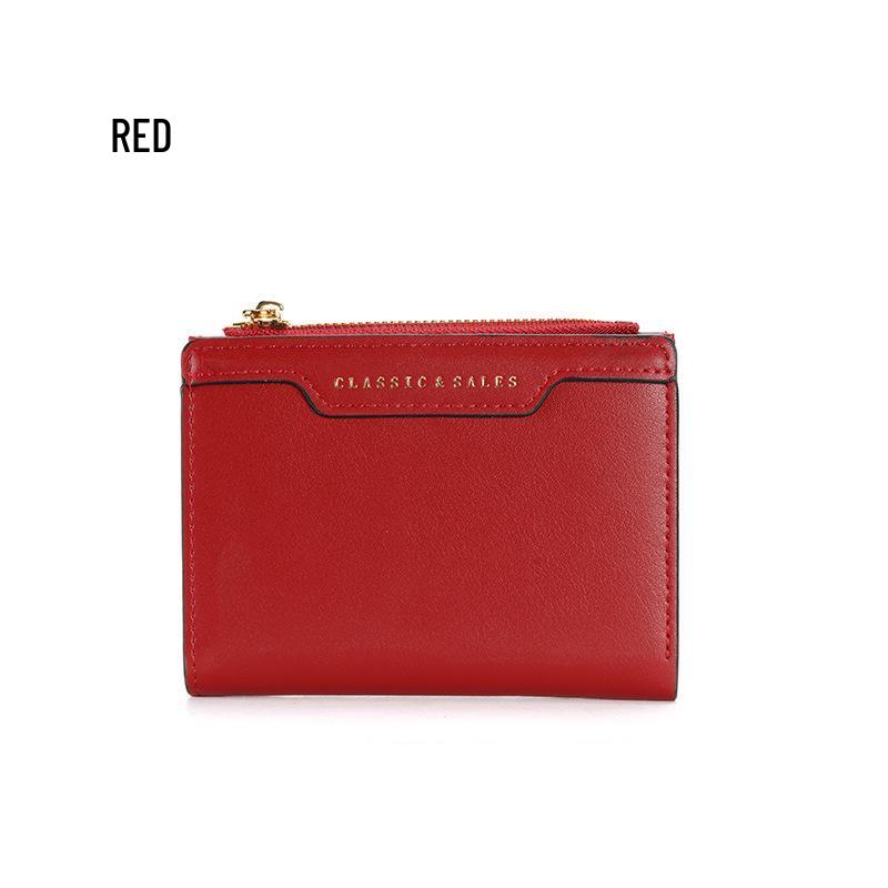 Женский многофункциональный кошелек на молнии для карт и монет, корейский стиль 2024, ультратонкий и изысканный. красный