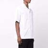 Off-White FW21 Logo Short Sleeve Shirt Loose Fit Men Shirts White OMGA196F21FAB0040184
