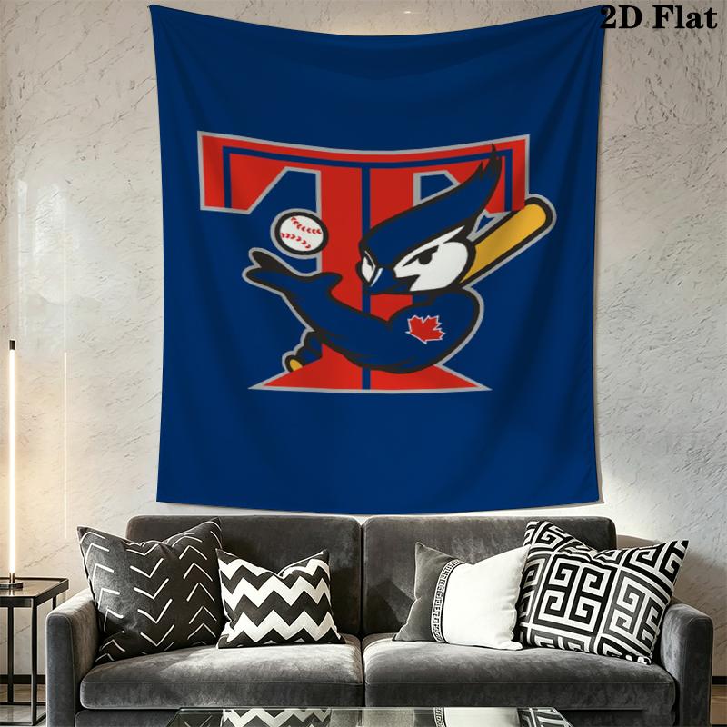 Toronto Blue Jays Wall Tapestry Aesthetic Wall Hanging Printed Fabric Blanket Decorative Tapestries for Bedroom Living Room Home Decor