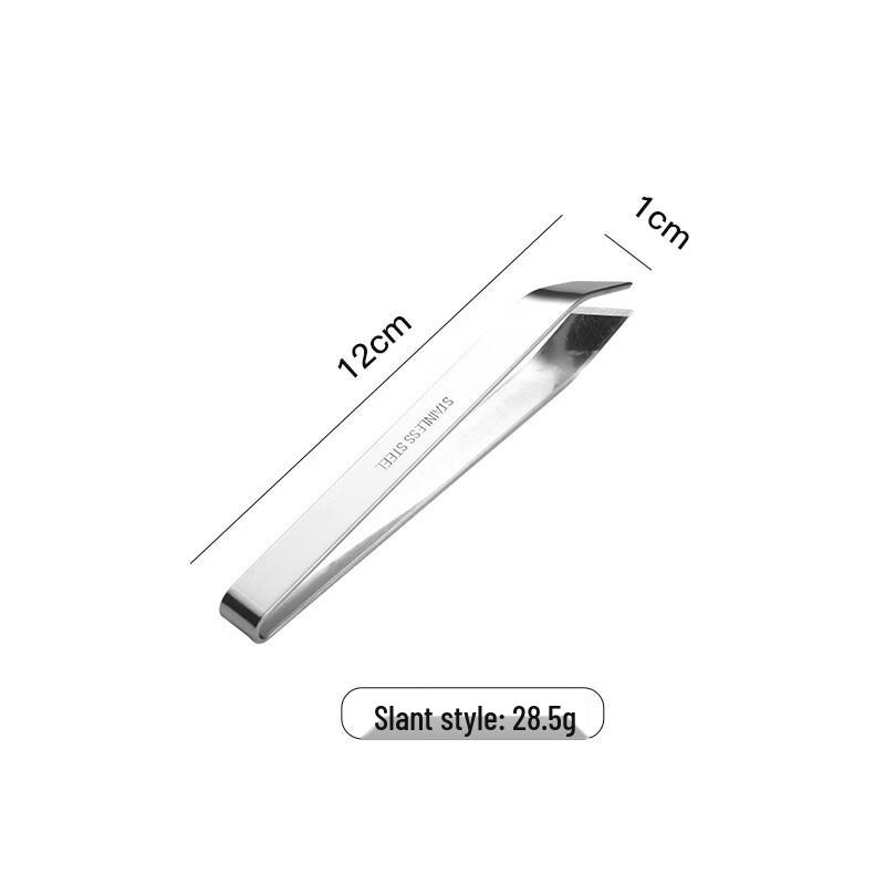 Qianxing 430 Stainless Steel Slanted Tweezers