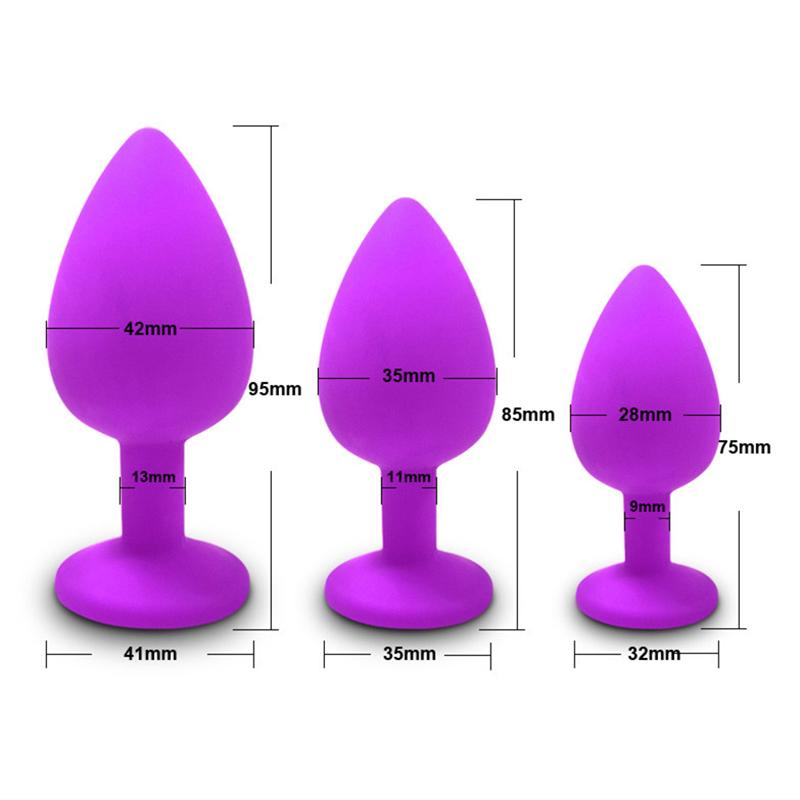 3 Size  Soft Silicone Anal Plug Sex Toys for Women Men Erotic Massager Stimulator Dildo Vibrator Anal Toys Adult Product Plug