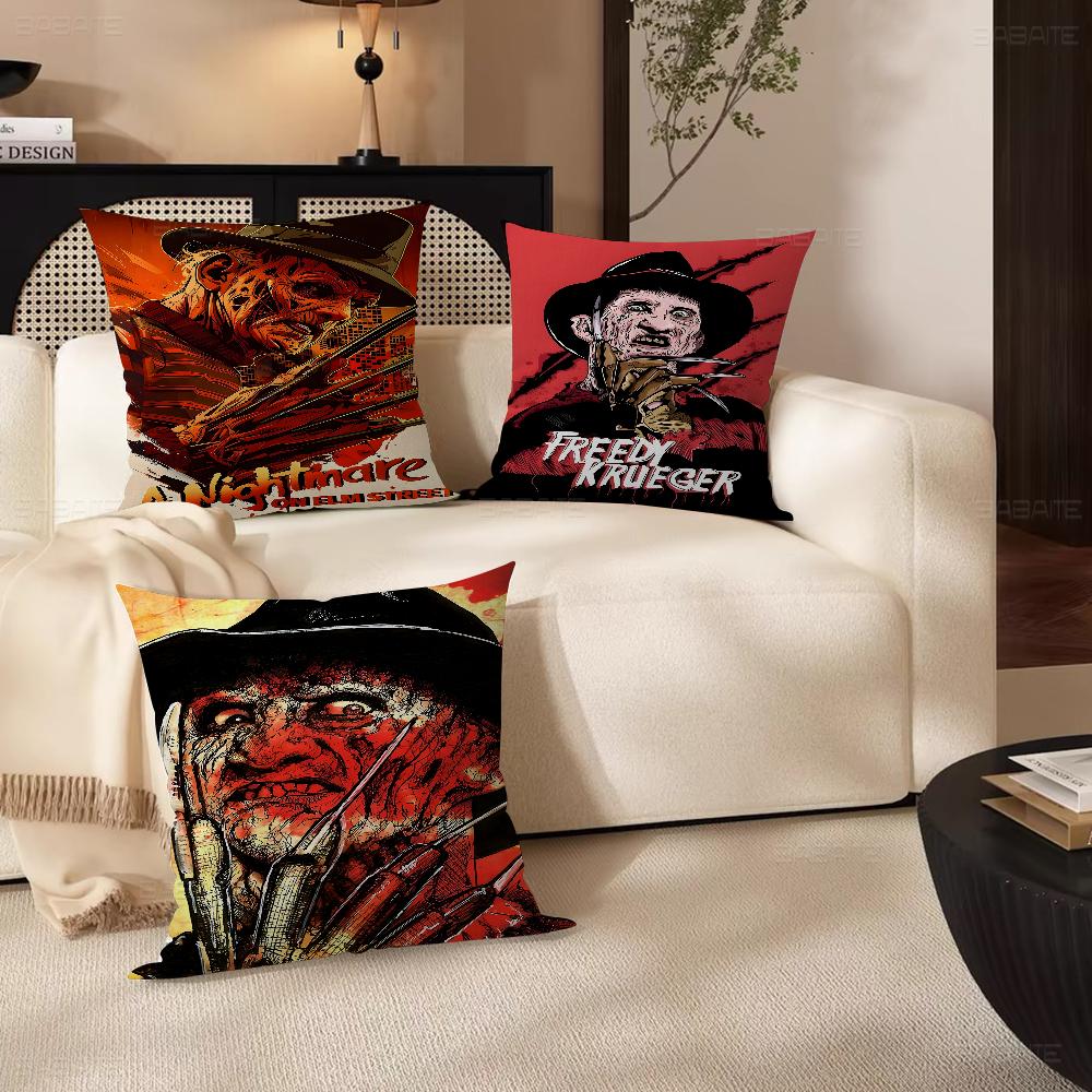 F-Freddy K-Krueger Movie Pillowcase toon Gift Cushion Cover Bedroom Home Sofa Chair Seat Decor pillow case