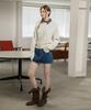 HYFVE Wool Blending Lettering Knit Sweatshirt