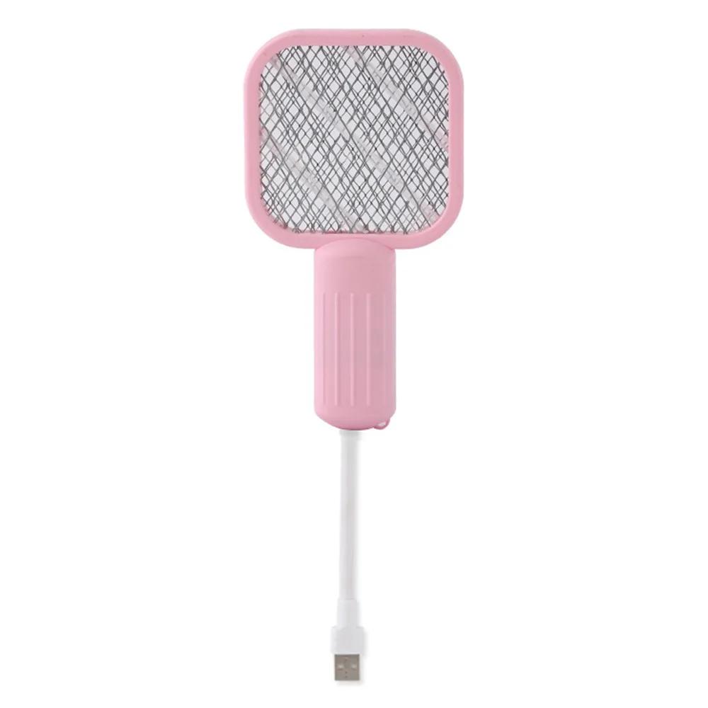 Компактная Мини USB Мухобойка УФ-свет Электрический Удар Комар Ловушка Лампа Защитная Сетка Простая Насекомое Ракетка Бытовая