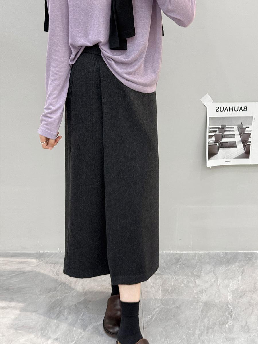 

Women s High-Waist Wool Blend Midi Skirt - Fall/Winter Style 2XL (Size 30)