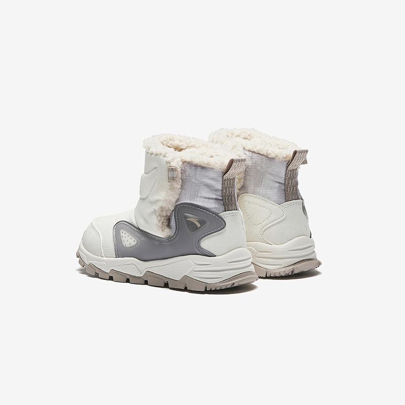 Anta Kids Trendy Fashion Thickened Warm Non-Slip Durable Boots Kids boots White Gray A12449942-1