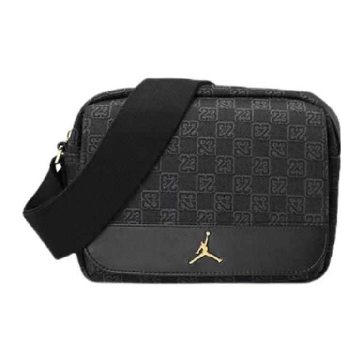 New Jordan Leather Crossbody Bag, Monogram Bag, Shoulder Bag Unisex Black FJ6790-010