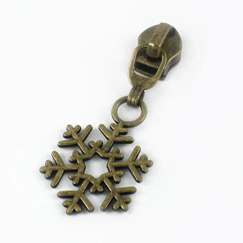 Meetee 5-20 Szt. 5# Suwak do Zamka Błyskawicznego na Zamki Nylonowe Stop Cynku Główka Zamka Dekoracja Brązowy Ciągnik Zamka Błyskawicznego Akcesoria do Szycia Kurtki Płaszcza