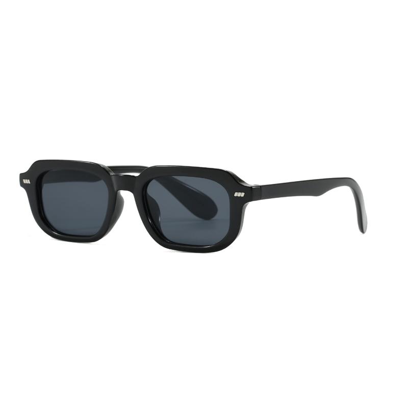 Fashionable Commuter Sunglasses with Comfortable Square Frames Trendy Street-style Sunglasses Classic Driving Shades черный серый