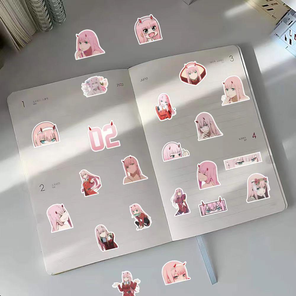 DARLING In the FRANXX Colorful Stickers, 60 Pieces (not Repeated), Waterproof and Sunscreen.