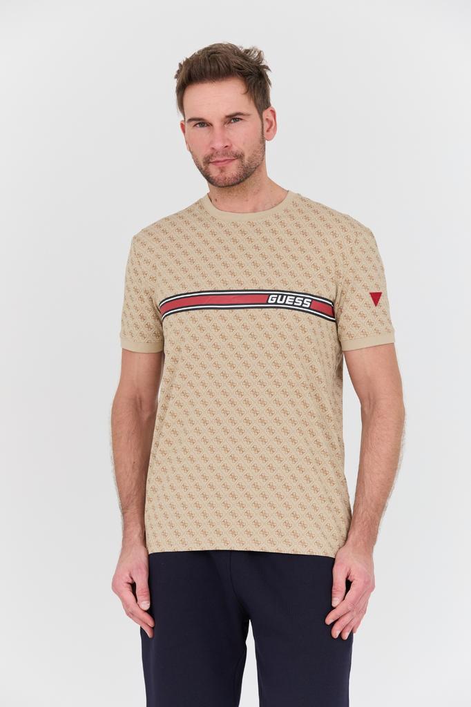 Guess Beżowy Męski T-Shirt Jamey Xl