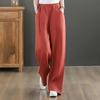 Sommer Locker Elastischer Bund Weites Bein Hosen Damen Casual
