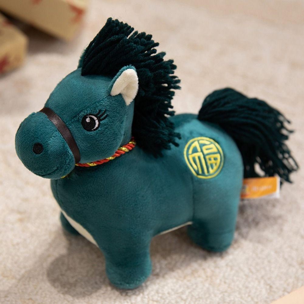 2026 Horse Year Zodiac Horse Figurine Letter Print Horse Stuffed Animal  Children Toys