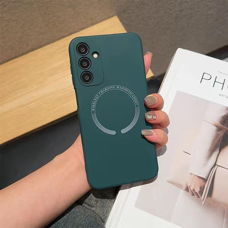 Suitable for Samsung A55 Mobile Phone Case A54 A15 Liquid Magnetic S24ultra Silicone S21s22s23 Soft Case