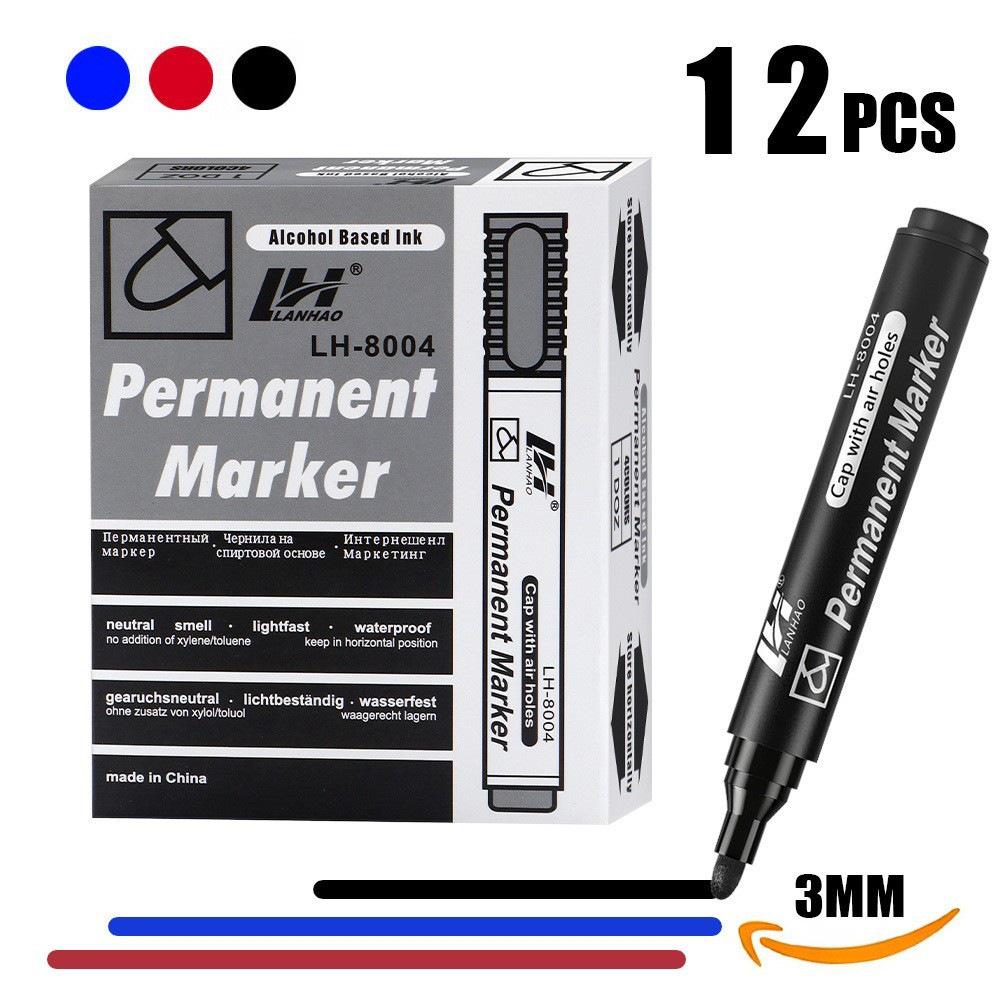 3mm Waterproof Oil-Based Large Tip Marker - Fade-Resistant, Non-Erasable, Convenient Large Capacity Pen