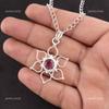 Rhodolite Stone Birthday Gift Handcrafted Unique Wedding Pendant Sterling Silver PP-18-49