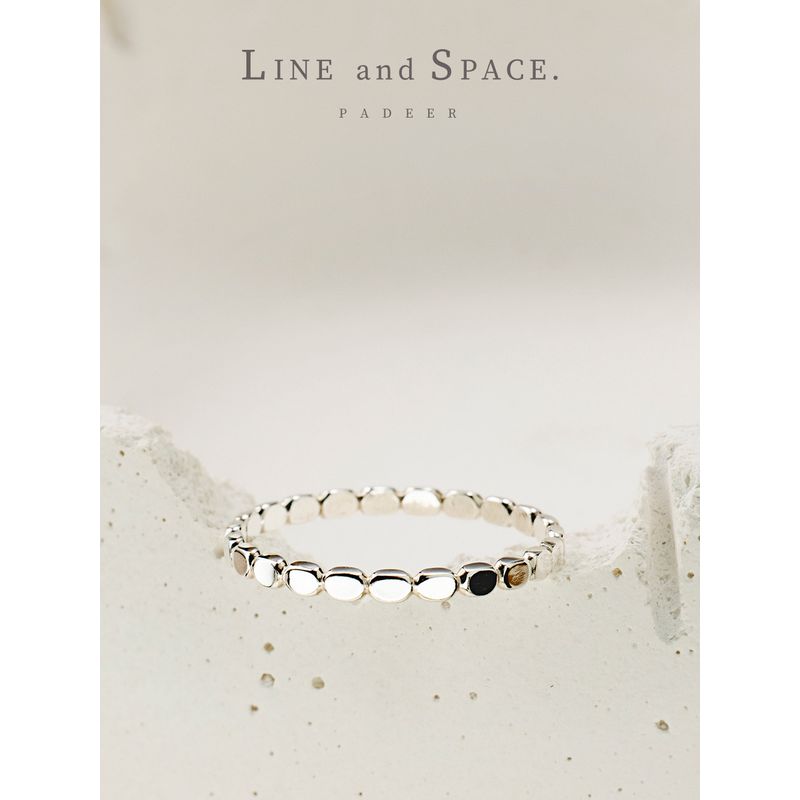 

Niche Style S925 Sterling Silver Purse Ring Female Fashion Square Us Number 4#