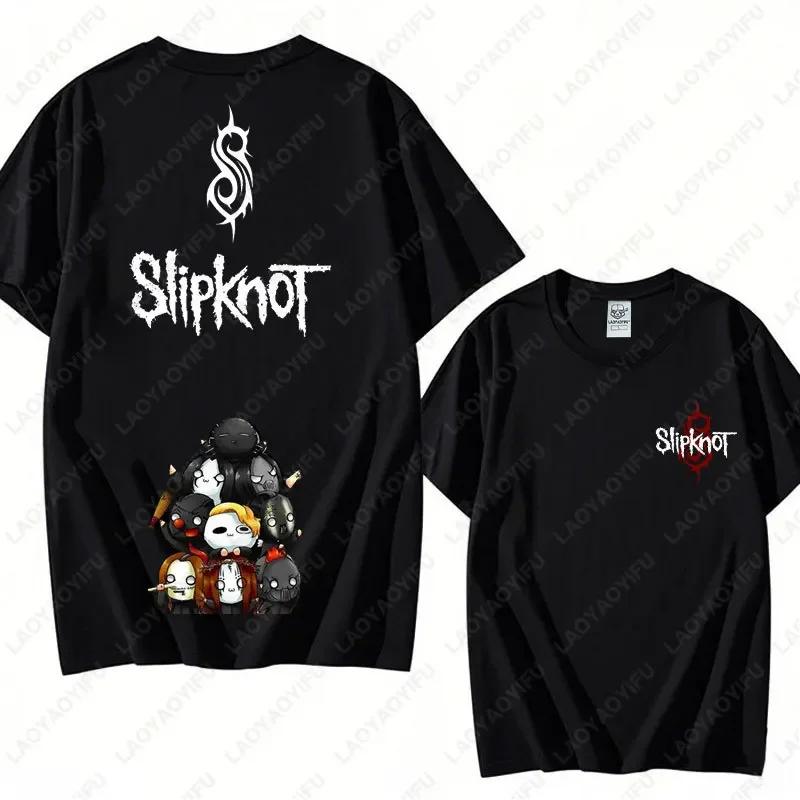 Prepare for Hell Tour T-shirt Heavy Metal Cotton Tops Man Rock Band Tee Men Slipknots Double Sided Print Clothes Women Clothing