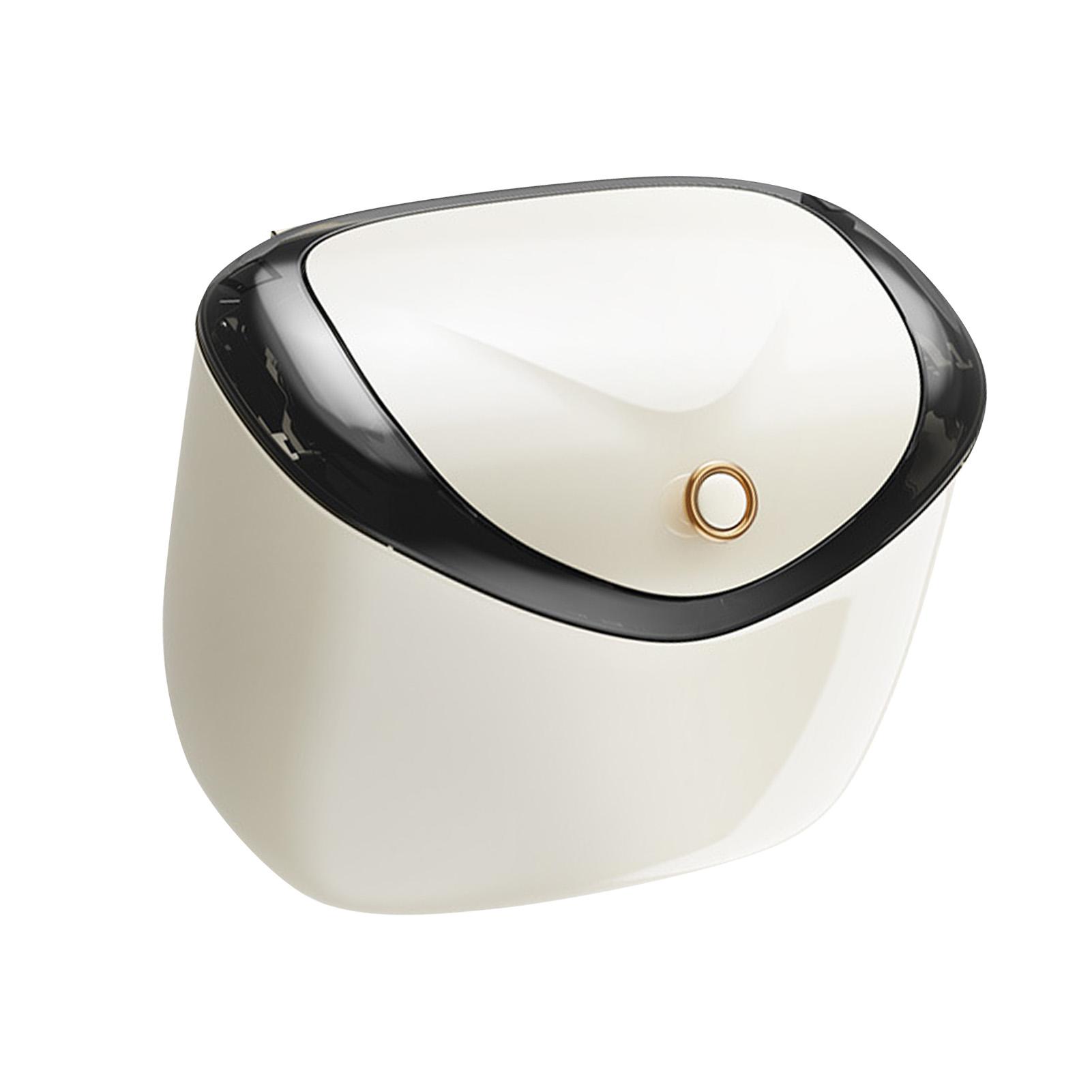 

Wall Mounted Waste Bin Multifunctional Trash Can with Lid for Living Room Kitchen Bathroom