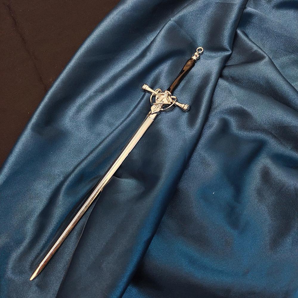 Vintage Chinese Hair Stick with Long Lasting Sword Elegant Pendant Alloy Hair Chopsticks for Cheongsam Han Clothes Dress