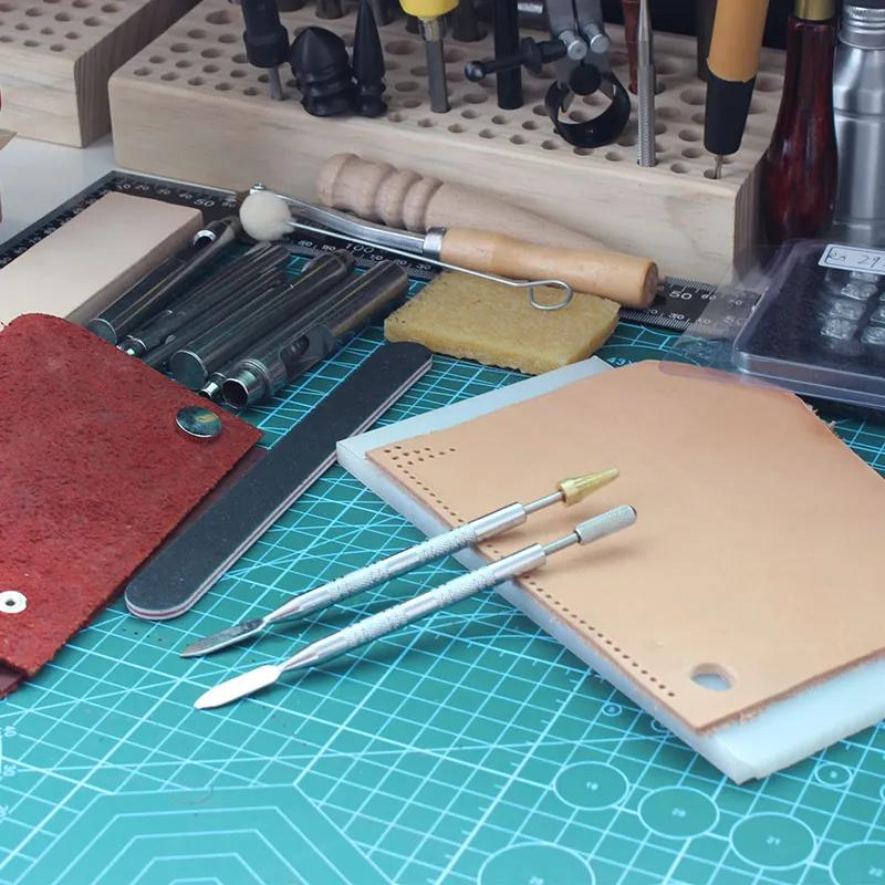 Leather Double-Headed Edge Oil Pen, Multifunctional Edge Painting Pen, Adhesive Glue Scribble Tool, Leather Craft Assist Tool