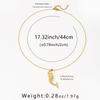 304L Stainless Steel 3D Mermaid Necklace - Golden Retro Women's Clavicle Chain
