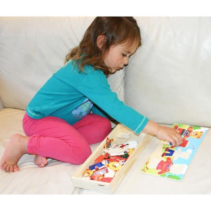 Toys of wood oxford puzzle en bois famille ours