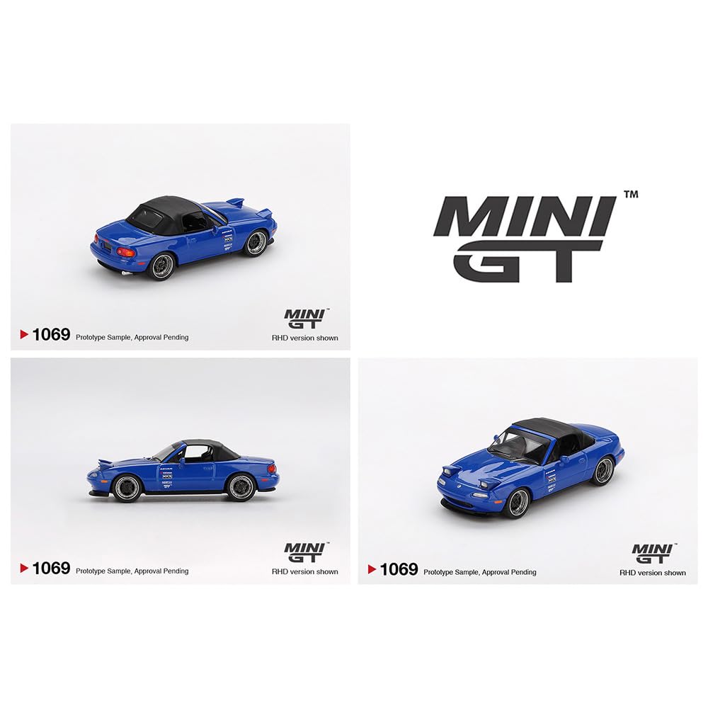 MINI GT 164 scale MAZDA MIATA MX-5 (NA) TUNED VERSION (DARK BLUE) USA MiJo Toys Exclusive Mazda Miata MX-5 (NA) Tuned Version (Dark Blue) MGT01069-BL