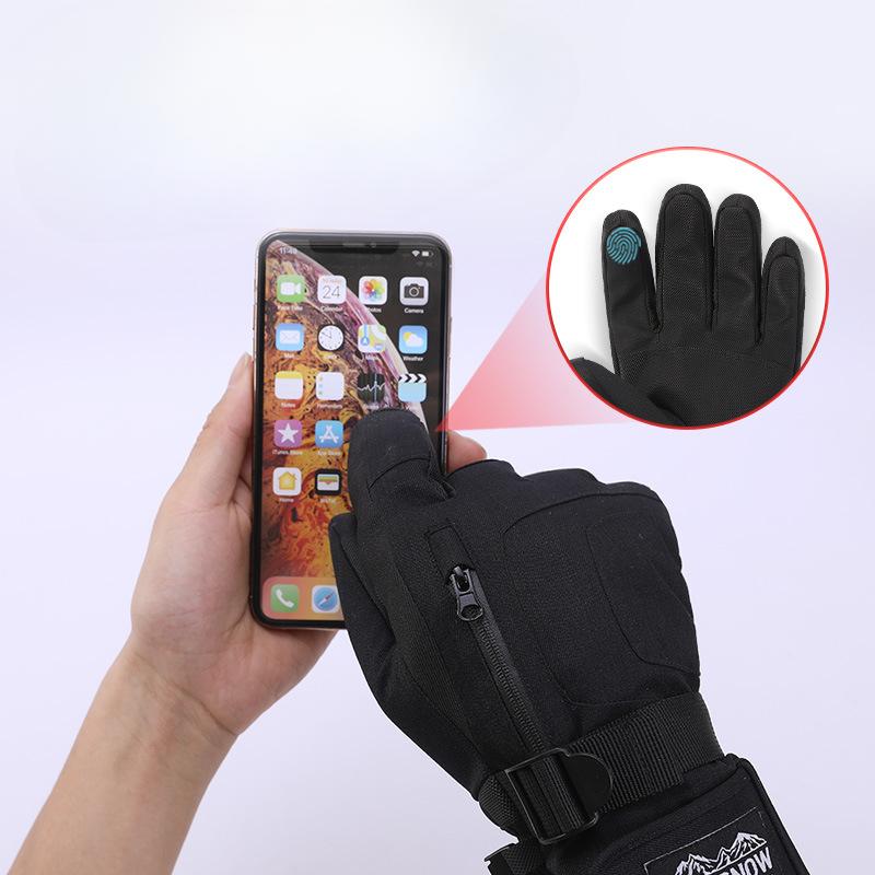 Xinxueli Thermohandschuhe für Winter Outdoor Wärme Rutschfest Winddicht Radfahren Wasserdicht und Skifahren mit Touchscreen