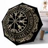 Viking Compass Symbol Automatic Umbrella Compact 8-Rib Weight Foldable Design All-Season Umbrella for Travel Fashionable Accessory Spiritual Gift