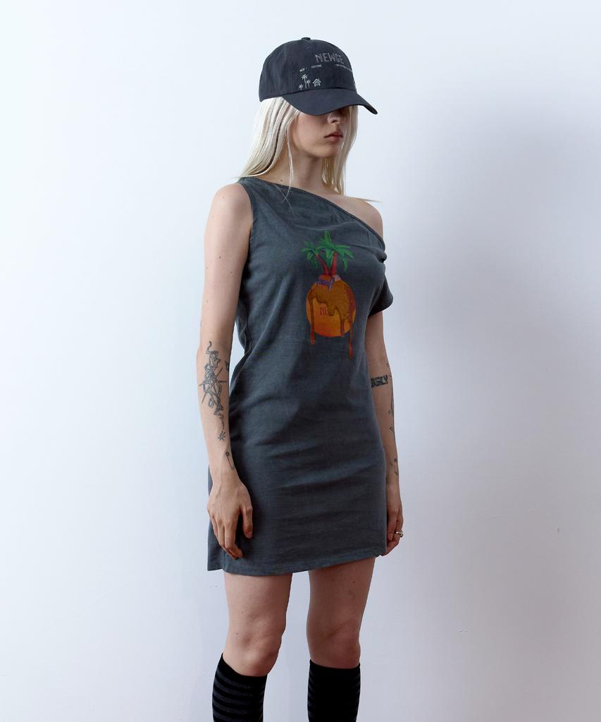 Nyuje Melting Fruit Dress (Pigment Charcoal)