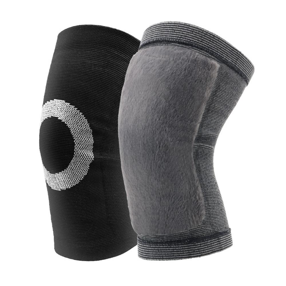

Thickened Winter Knee Pads Plus Velvet Knee Support High Quality Warm Knee Sleeve Unisex XL серый