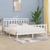 VidaXL Bed Frames White Solid Pine Wood 200x200 Cm 3107049