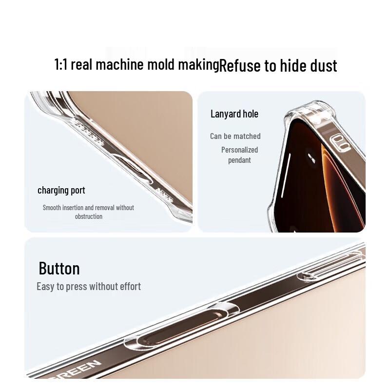 Ugreen iPhone 16 Clear Airbag Protective Case