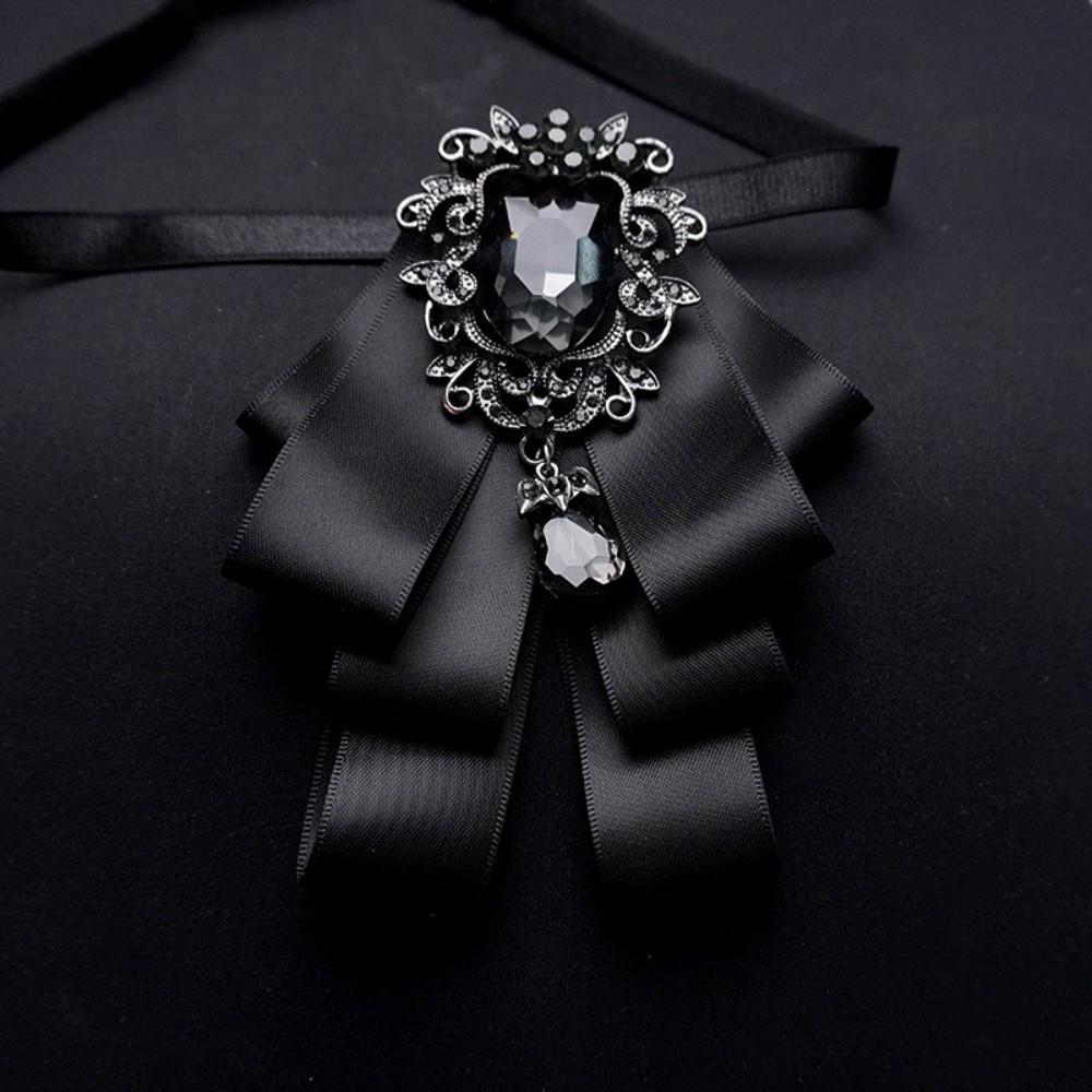 Broschenzubehör Polyester Krawatte Kristallstoff Krawatte Diamant Korsagenstift Damen Accessoires