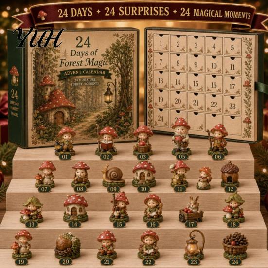 Christmas Gift Box for Family 2026 Spirit Advent Calendar, 24-Day Countdown Mini Figure Set, Elf Alien Calendar Decoration Fairy Ornament Collection,