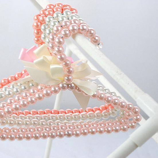 Kleshenger med sløyfe Sklisikker ABS Barn Faux Pearl Rack for Home