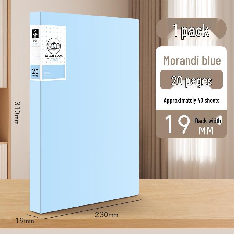 6082 Transparent A4 Document Holder – Thickened Multi-Layer Test Paper Storage Folder with Large Capacity Insert Pages