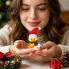 Creative Christmas Gifts for Friends Little Duck Ornament 3D Printed Cute Figurine Detachable Hat Collectible Toys And Scarf Design Tabletop
